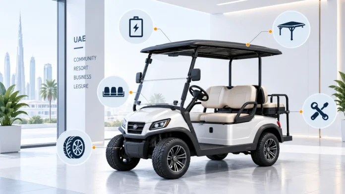 What factors influence golf cart cost in the UAE market
